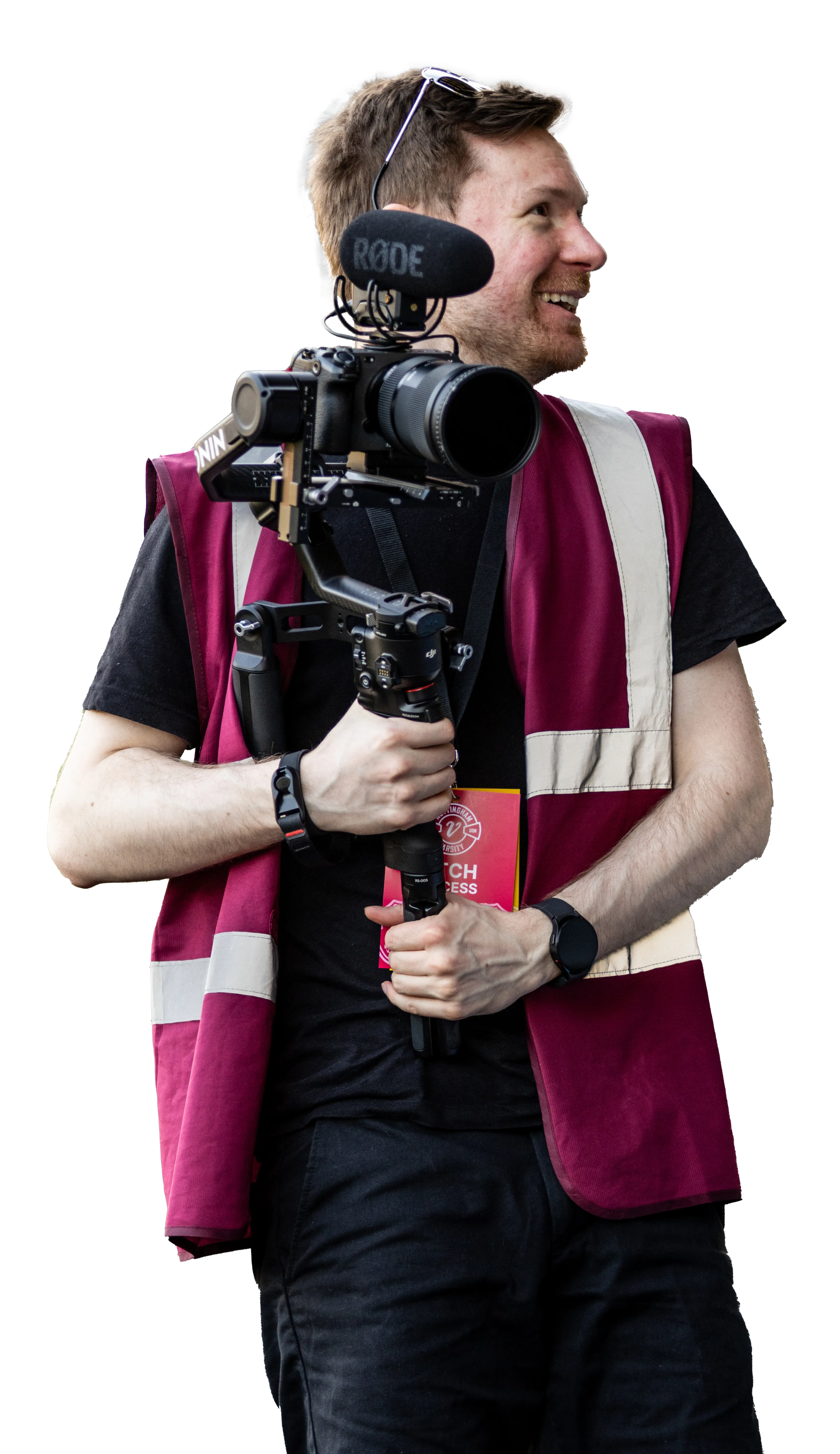 Behind the Scenes filming fooball